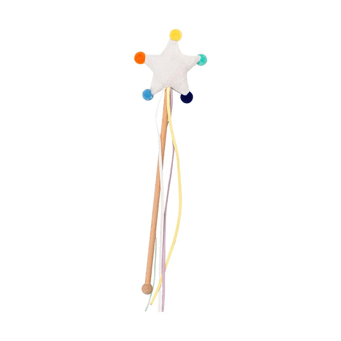 Cat Stick with Feather Bell Cat Toy Star