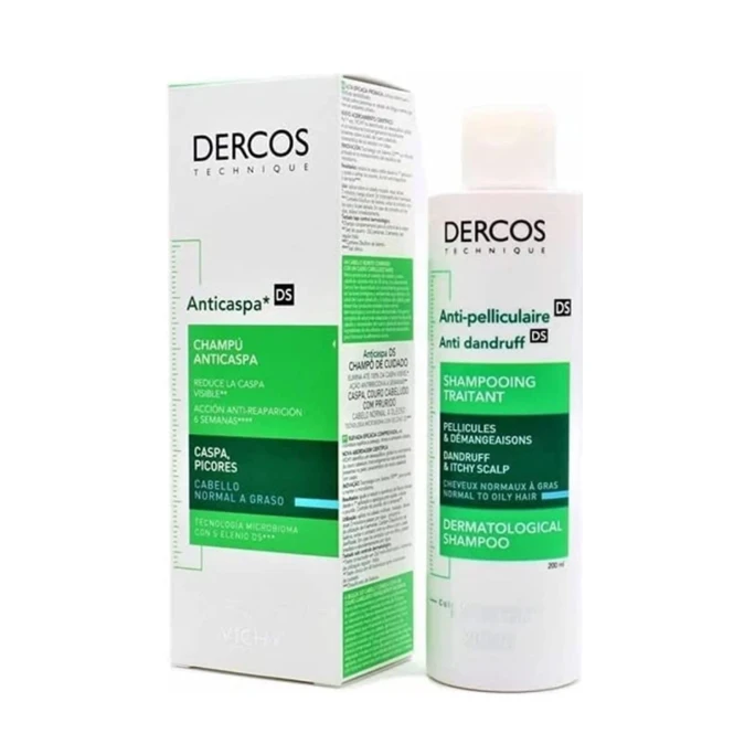 Dercos 200 ml Anti-Dandruff Shampoo for Normal and Oily Hair 6.76fl.oz