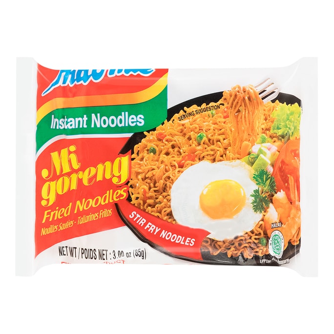 Indonesian Mi Goreng Instant Stir-Fried Noodles - Original Flavor, 3oz