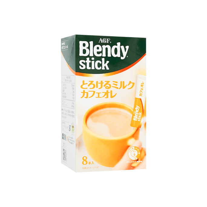 日本AGF BLENDY 浓厚牛奶拿铁咖啡 8条入