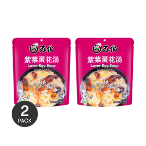 【獨立包裝 沖泡即食 】蘇伯 紫菜蛋花湯 真空凍乾速食湯料包 4包入 8g*4
