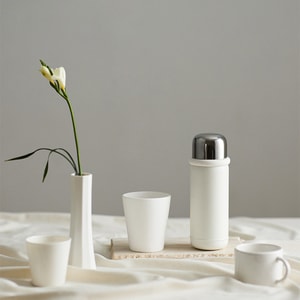 Insulated Stainless Steel Water Bottle with Drinkable Lid, Compact Portable Simple Design for Men and Women 550ml