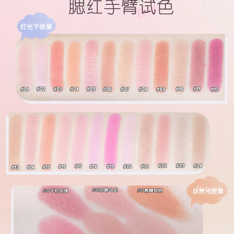 【中国直邮】 JILLLEEN 易梦玲同款 JILL  LEEN   单色柔雾腮红  哑光自然修容提亮膨胀色  3g  18#  Plum  梦幻腮紫 5