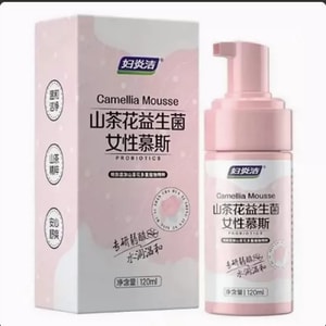 妇炎洁 山茶花女性慕斯  护理洗液护  理液清洗液泡沫日常清洁私处抑菌120ml*1瓶