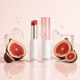 Glasting Melting Lip Balm - Moisturizing & Shiny Lip Balm with Nourishing Lip Oil #06 Kaya Fig