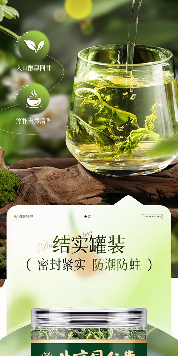 北京同仁堂 蒲公英散结茶 特级野生中药材 清热去火 抗炎祛痘 消散结节泡水喝养生茶【熬夜常备 不惧肝火】50g