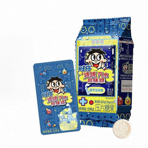 【中国直送】旺旺 ワンツィー スパークリングキャンディ コーラ風味 160g*1袋 子供向け网红休闲スナック個包装プレスキャンディ