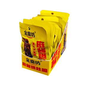 [중국 직송] 진모팡 곱창 참깨소스 인스턴트 곱창 소포장 튀긴 곱창 곤약 상쾌한 옛 베이징 맛 스낵 노란 참깨소스 맛 15g*10개입