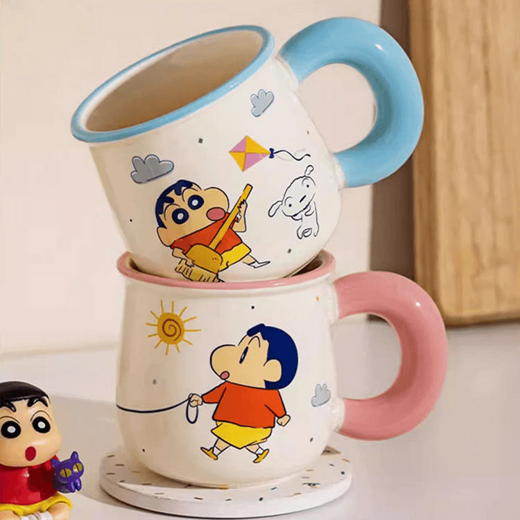 MDZF 現代主婦のお出かけシリーズ ピンクマグカップ（クレヨン