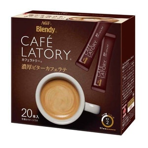 【日本直邮】 日本 AGF Blendy布兰迪 醇厚微苦拿铁 速溶三合一咖啡冲饮饮料 20条装 单盒