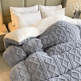 Lullabuy Soft Super Thick Winter Warm Blanket Grey Queen Size5kg