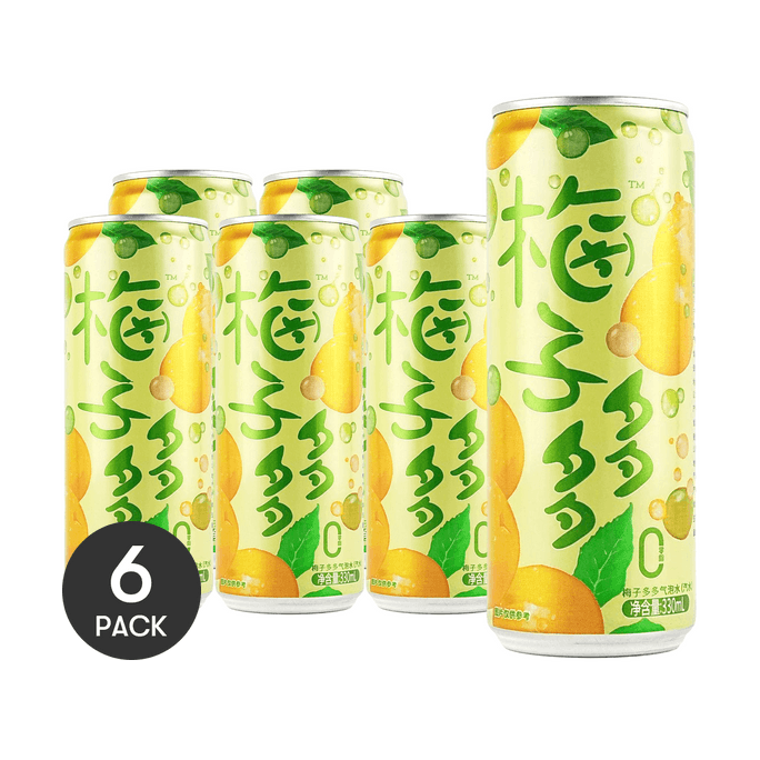 플럼 스파클링 워터 그린 플럼 주스 소다 11.16 fl oz *6【6팩】【무지방】