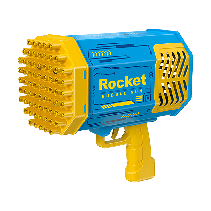 Bubble Gun 69 Holes Rocket Bazooka Bubble Blaster Machine Gun with Colorful Lights