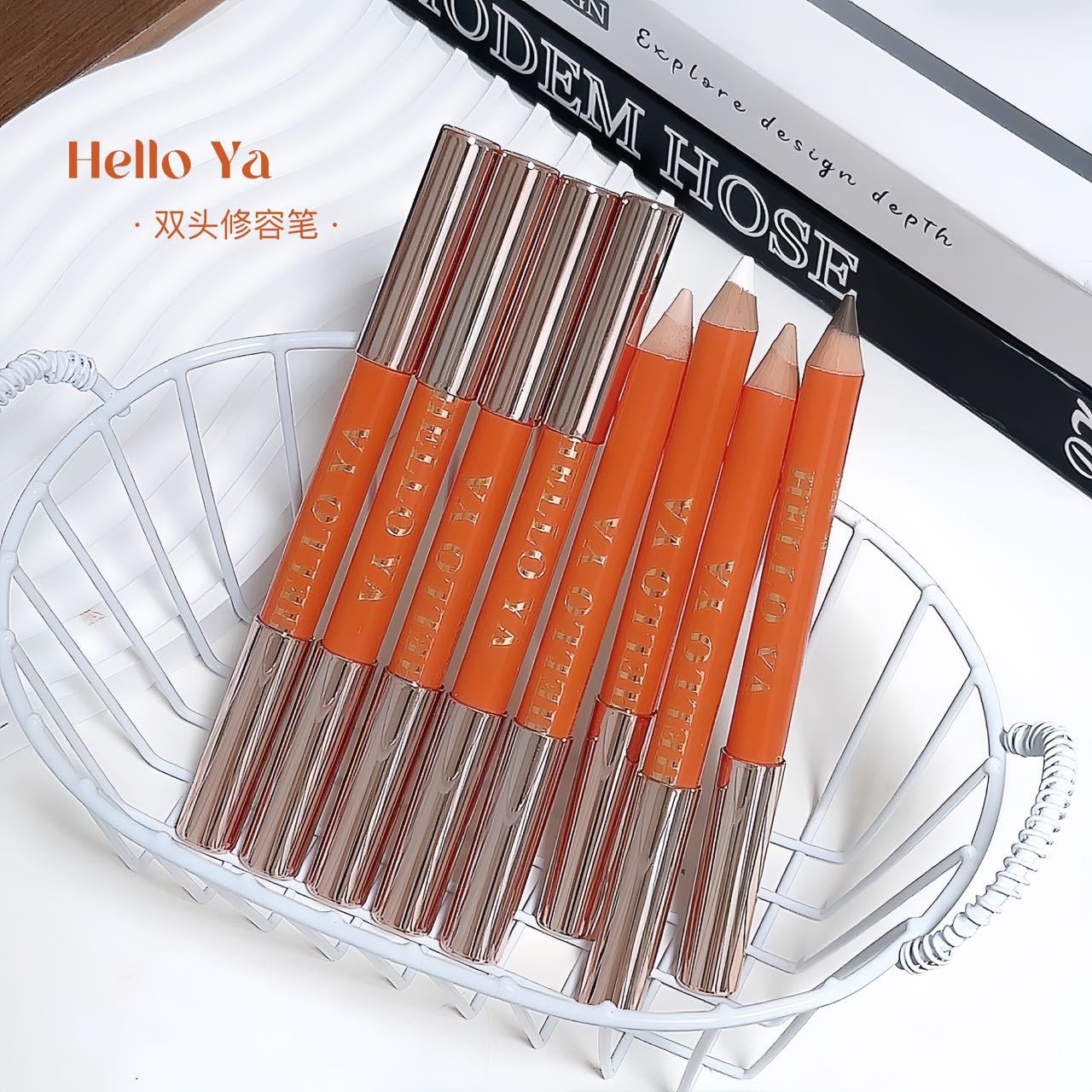 【中国直邮】 Sweet Mint 彩妆HelloYa双头修容笔哑光提亮面部阴影立体鼻影高光修容一体棒一支