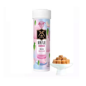  茶口樂 蜜桃烏龍茶 27g 茶萃潤喉糖茶葉含片 【0糖0脂】鮮茶原萃 清新口氣 草本萃取