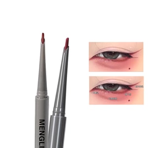 Eyeliner Gel Pencil #03 Burgundy 1-Piece Pack. Waterproof Ultra-Fine New Chinese Style Smudge-Proof Long-Lasting Ultra-Fine Eyeliner Pencil Makeup Under-Eye Highlighting Pencil