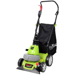 PROGREEN 1600W 3-in-1 Leaf Vacuum 33.5x16.5x41in【Vacuum·Blower·Mulcher·10:1 Reduction】Electric Garden Leaf Blower,Lawn Driveway Cleaner【Garden·Lawn·Yard】12 Gallon Collection Bag ABS+Steel Frame