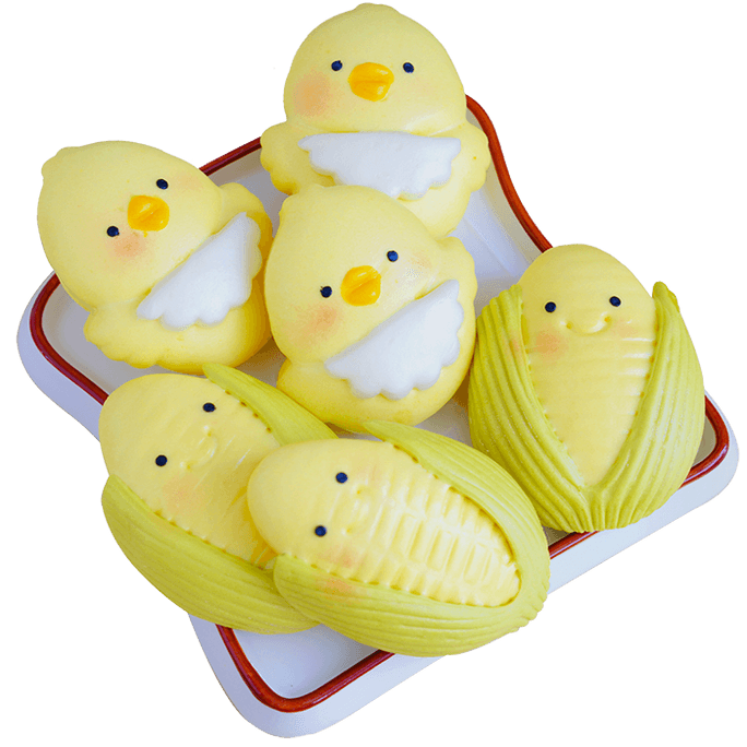 【Bao Babies】 吃貨小雞鮮乳造型原味早餐饅頭 用心手工藝 小朋友大朋友 健康無添加 -一盒6枚 210g