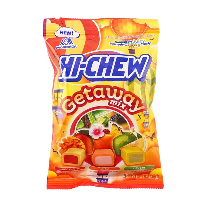 日本HI-CHEW 水果软糖混合装 墨西哥芒果&泰式鸡尾酒&柚子青柠味 85g