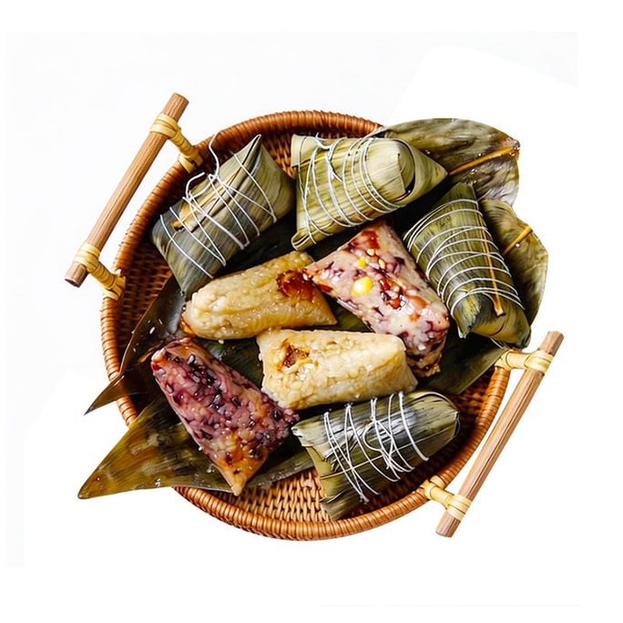存興堂 【一次吃到3個不同風味】枸杞紅棗粽120g、五黑粽120g、燕麥八寶粽120g養生粽子組合裝 軟糯香甜真空鎖鮮 加熱即食 素粽子端午節必備食品早餐