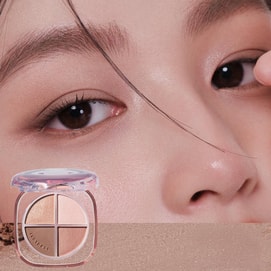 JUDYDOLL橘朵 釉美四色湿粉眼影盘 闪片卧蚕高光 6.5g #06 元棕 米棕白开水 淡颜有神