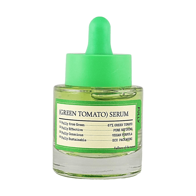 FULLY Green Tomato Serum, 30ml, Pore Refining Serum with 67% Green Tomato Extract, PHA & LHA for Smoother Clear Skin