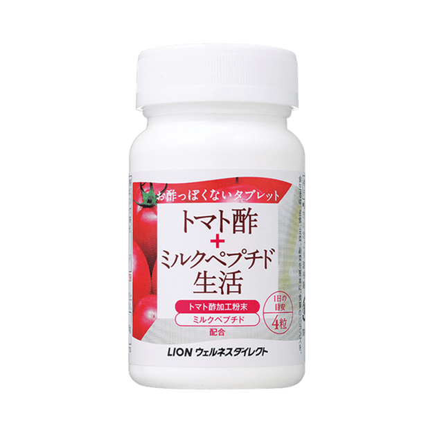 商品详情 - LION 狮王||番茄醋+乳肽双重营养补充片剂 31日量||124粒/瓶 - image  0