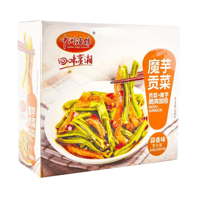 中洲漁館 蒟蒻貢菜 蒜香 20包入 300g【雙倍脆爽】【小紅書爆款】