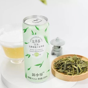 新零 龙井茶风味无醇精酿小麦啤酒 330ml【茶韵幽香 清爽顺滑】【无醇0脂肪】