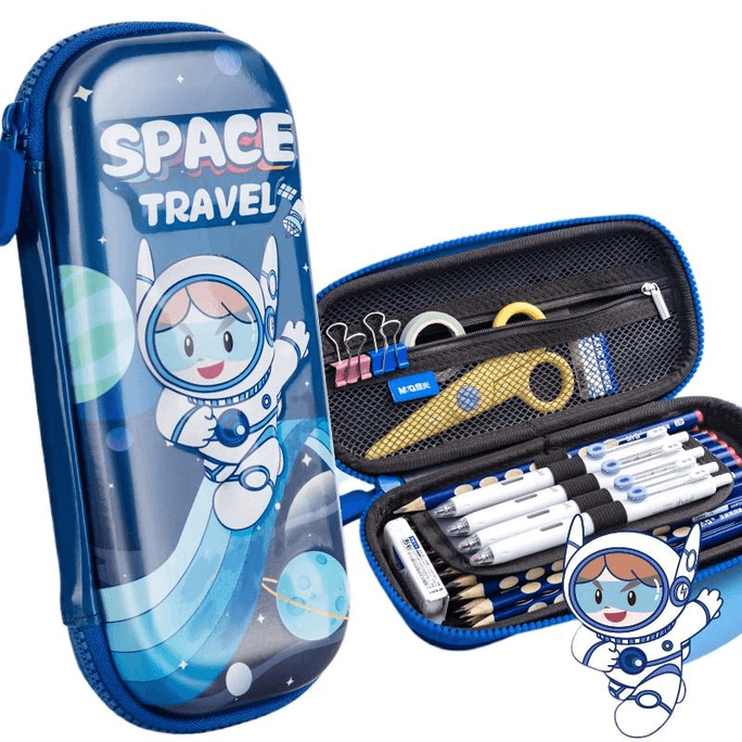 M&E Pencil Case Large Capacity Stationery Box Space Astronaut 230*110mm
