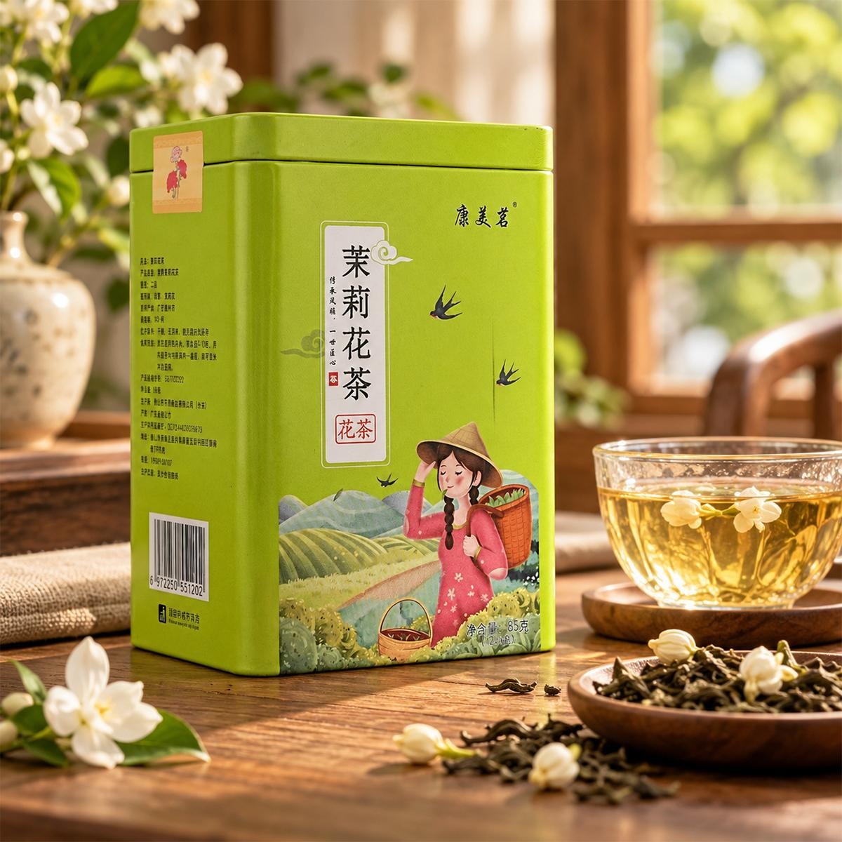KANGHEXIN Jasmine Tea 3.0oz【Roasted Green Tea Process】【Fresh