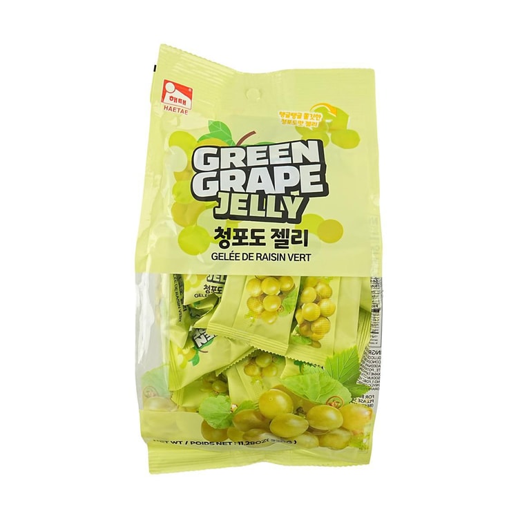 HAITAI Green Grape Flavored Jelly Gummy Candy 11.29 oz HAITAI Green Grape Flavored Jelly Gummy Candy 11.29 oz