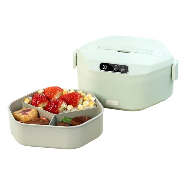 [중국 직배송] 징야홈 전기 보온 도시락 (업그레이드된 세라믹 내피, 무선 충전, 대용량 배터리, 오프화이트, 1L, 1개) - 토트백 포함 7