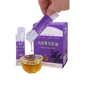 Sitonia Organic Pure Perilla Seed Oil Cold-Pressed Perilla Oil Oral Alpha-Linolenic Acid Oil *1 Box 105ml (5ml X 21 Sachets)