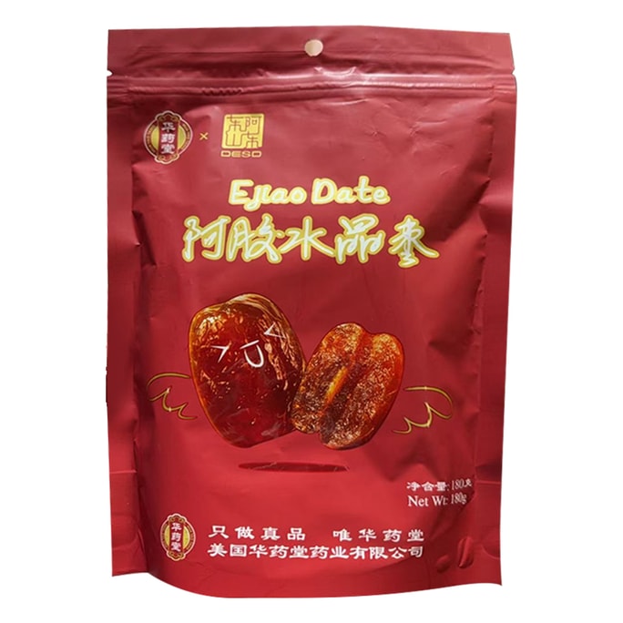 华药堂 东阿阿胶枣180g*1bag 阿胶补气血面色才红润