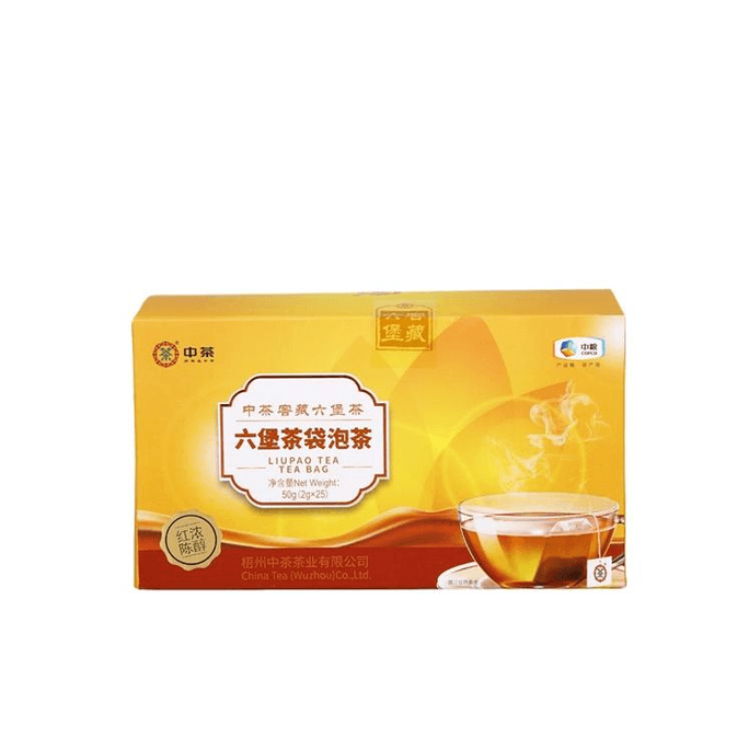 【中國直郵】中茶 六堡茶[袋泡茶]陳香 廣西梧州特產獨立小袋2g*25袋