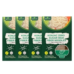 Healthy High Fiber Konjac Noodles - Natural Low-calorie Gluten-free Zero Sugar And High-fiber Substitute For Noodles 170g 4 pack