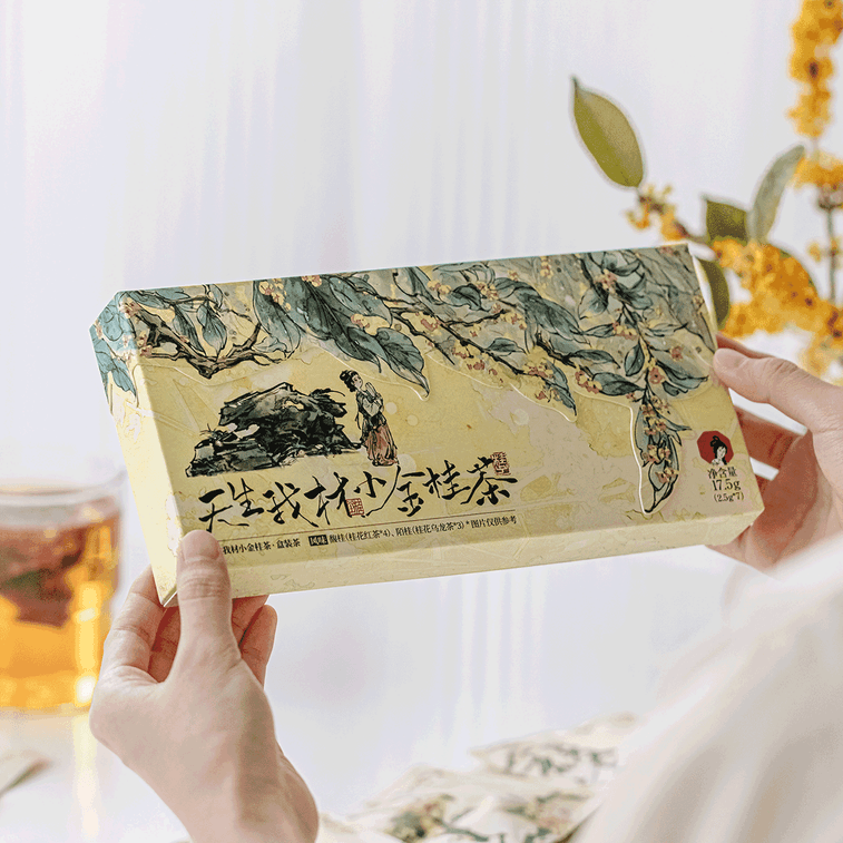 茶眼月枝 - 天賦の才 / 金木犀茶（金木犀烏龍茶）ティーバッグ7袋入り1箱 17.5g 3