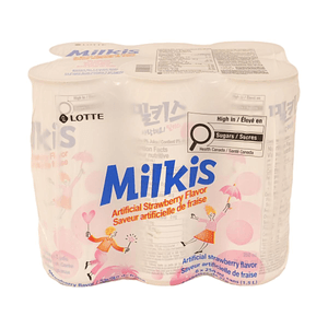 Milkis 딸기맛 우유 소다 8.45oz*6【상큼하고 느끼함 없음】【풍부한 우유 풍미】