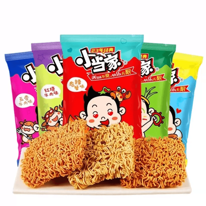 【中国直邮】统一小当家脆脆面干脆面20g*5包零食80后方便面捏碎面干吃面