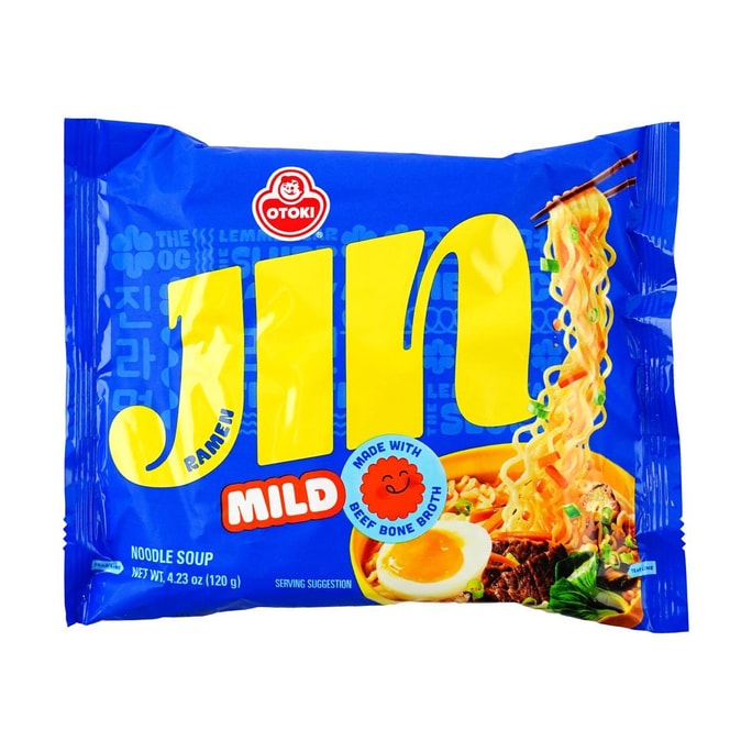 Jin Ramen-  Korean Style Instant Noodles , Mild Flavor , Single Serve , 4.23oz