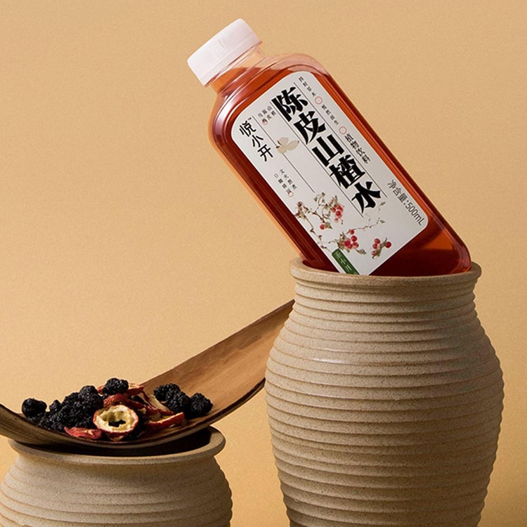 茶小開茶小開悅小開陳皮山楂水植物飲品500ml【低卡0脂0咖啡因】【食材