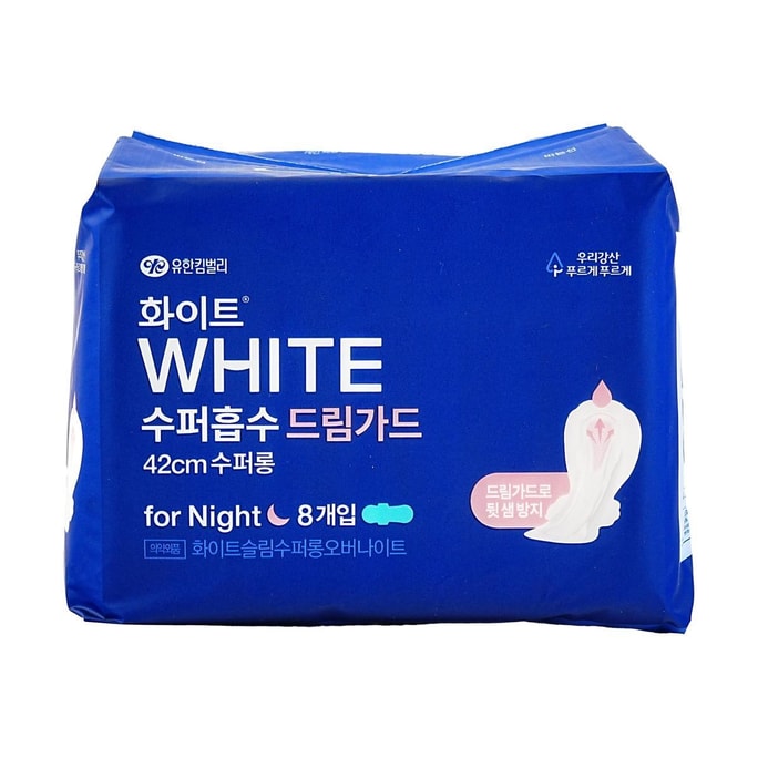 超吸収コットン夜用漏れ防止パッド 42cm 8枚