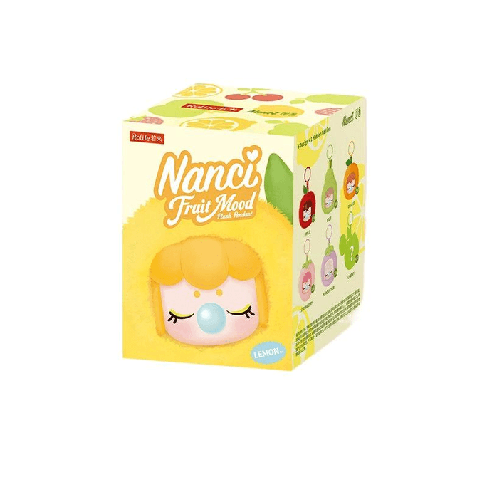 【中國直郵】 若來 Nanci囡茜水果腦袋毛絨盲盒單盒掛件玩具 14cm