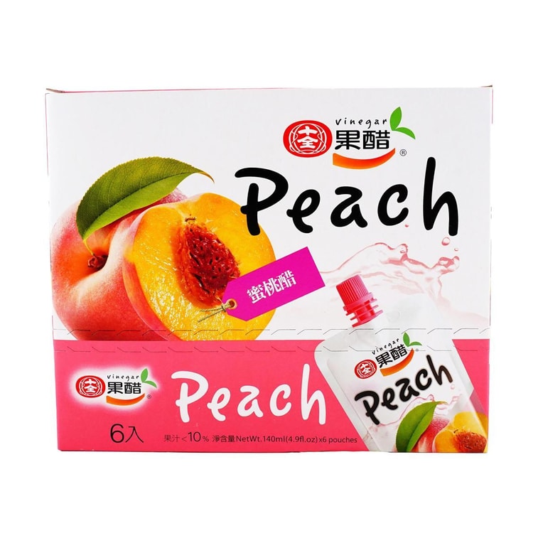 台湾十全 蜜桃醋 果醋饮料  140ml*6包【清爽解腻 夏日必备】 6