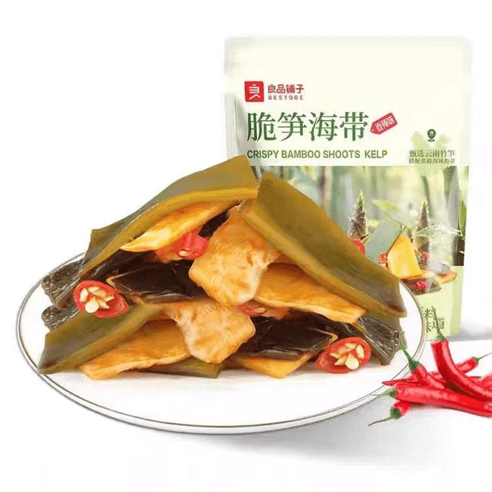 【中国直送】梁品店 スパイシー海藻とタケノコ入り即席ベジタリアンミート 160g×1袋