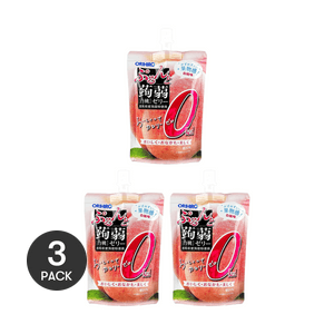 こんにゃくゼリー 白桃味、0カロリー、0脂肪、4.58オンス *3【3パック】