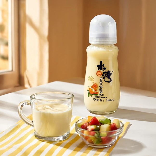 【抖音網紅奶嘴式優格】水戀灣 風味優格 芒果味 280g