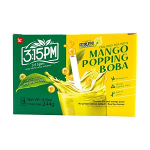Oolong Tea With Mango Popping Boba,8.6 oz