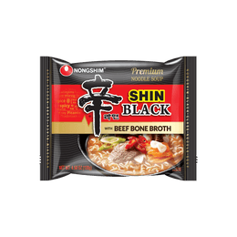 Shin Ramen Black - Instant Noodles with Beef Bone Broth, 4.58oz
